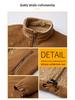 2025 Men's Stand Collar Fleece Jacket for Autumn/Winter - Solid Color, Extra Warmth, Ideal for Middle-aged and Elderly
