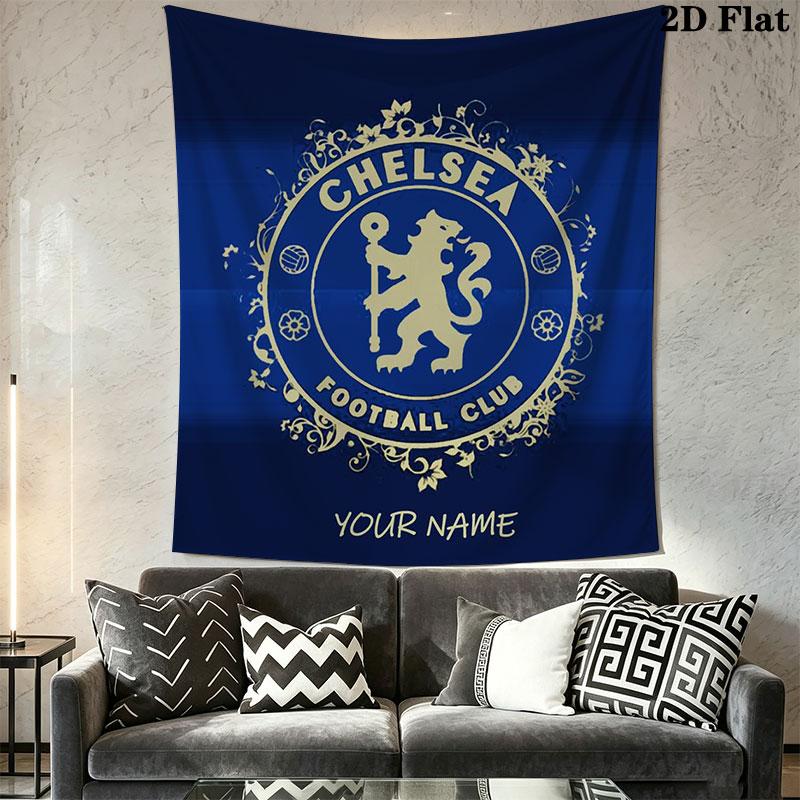 Custom Chelsea F.C Wall Hanging Printed Fabric Blanket Decorative Tapestries for Bedroom Living Room Home Decor