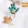 SKEDS Women Creative Enamel Flower Brooches Pins Fashion Exquisite Metal Corsage Brooch Plant Wedding Party Badges Lapel Pin