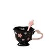 Cherry Blossom Ceramic Cup With Spoon Home Drinking Water Couple High Value Souvenir Water Cup Office Gift