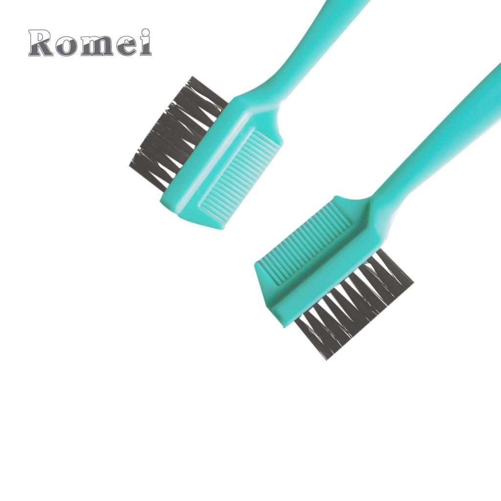 Black Plastic Eyelash Brush with Flocking Brush & Double-Ended Comb