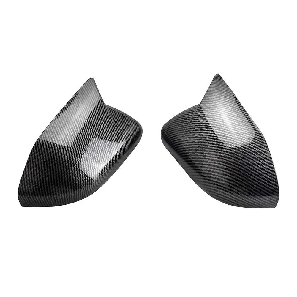 LHD For Ford Explorer 2020-2025 Car Sticker Rearview Side Mirror Cover Wing Cap Exterior Door Rear View Case Trim Carbon Fiber