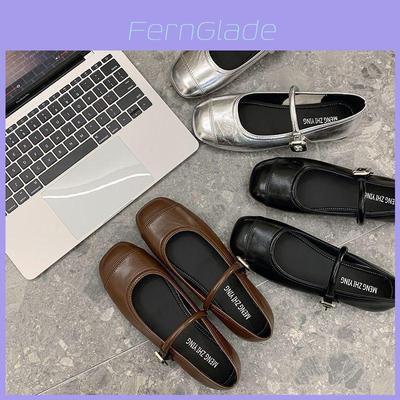 Mary Jane Flat Shoes For Women Summer Pu Soft Sole Comfortable Casual Footwear
