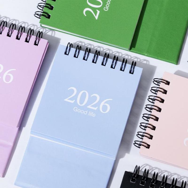 Mini Tischkalender 2026 Klein Stehend Umblätterbar Wochenkalender Kreativer Spiralgebundener Kalender Planer Für Tägliche Terminplanung