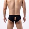 Men's  Solid Stripe Boxer Pants Men Underwear Underpants Breathable Soft Panties