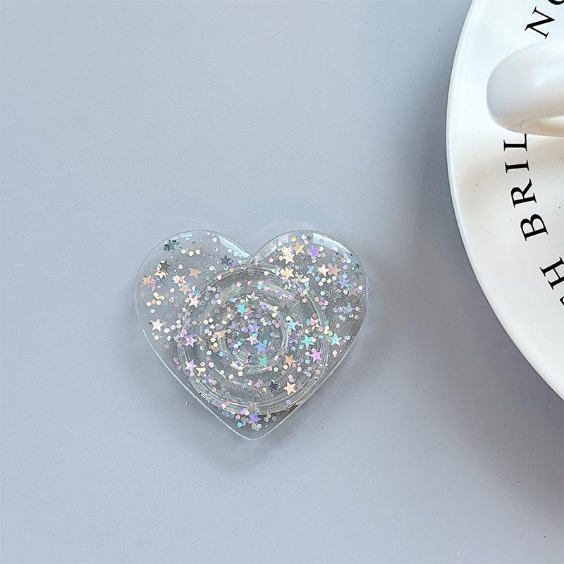 Sequin Glitter Love Magnetic Paste Mobile Phone Airbag Bracket Heart Ring Niche Girl Decoration