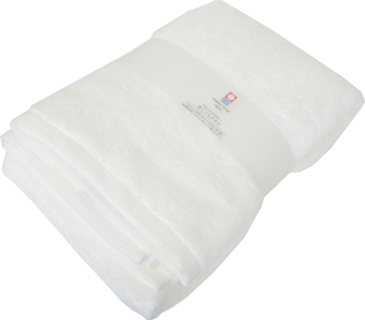 

Полотенце Maruyama Imabari Towel Bath Cloud Quick 70 x 135 см Полотенце, комфортное, мягкое, пушистое, впитывающее, сухое, белое, прибл.
