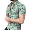 Men S Summer Short Sleeve Shirt 3d Print Striped Color Block Casual
