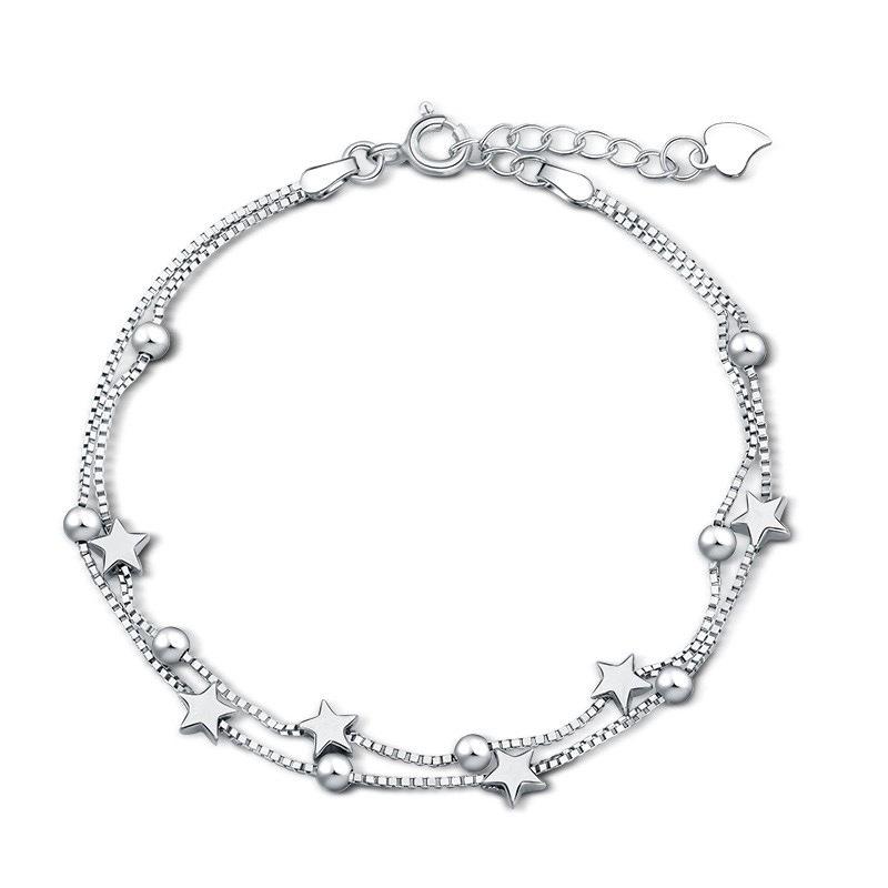 New 925 Sterling Silver Simple Style High Quality Romance Bracelet Chain For Women Engagement Party Wedding Jewelry Gift