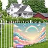 2D Magical Rainbow Cloud Backdrop Kids Birthday Photo Background Banner