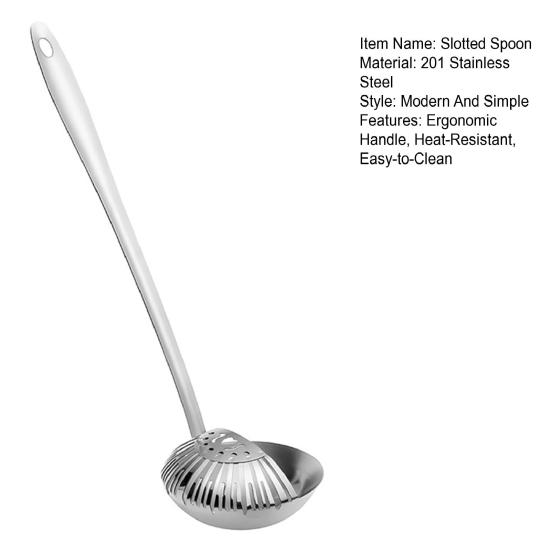 Stainless Steel Soup Ladle & Strainer Detachable Skimmer for Hot Pot Ergonomic Long Handle Rust-Resistant Essential Kitchen Utensil