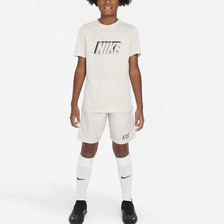 Nike Dri-FIT Academy 23 Logo Print Soccer Shorts Kids Shorts Ivory FD3130-104