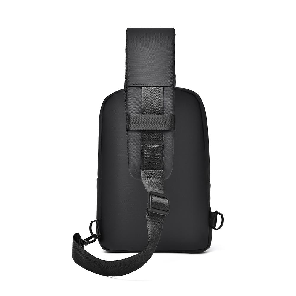 Men's large-capacity commuter chest bag, Oxford cloth durable men's shoulder crossbody bag, shoulder strap adjustable