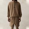 Fear of God Essentials Mockneck Half-Zip Fleece Sweatshirt SS21 Unisex Sweatshirt Taupe FOG-SS21-592