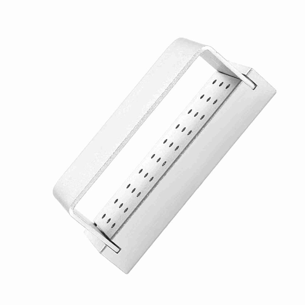 Aluminium Dental Bur Block 30 Holes Dental Sterilization Box Durable Dental Bur Holder For Dentist
