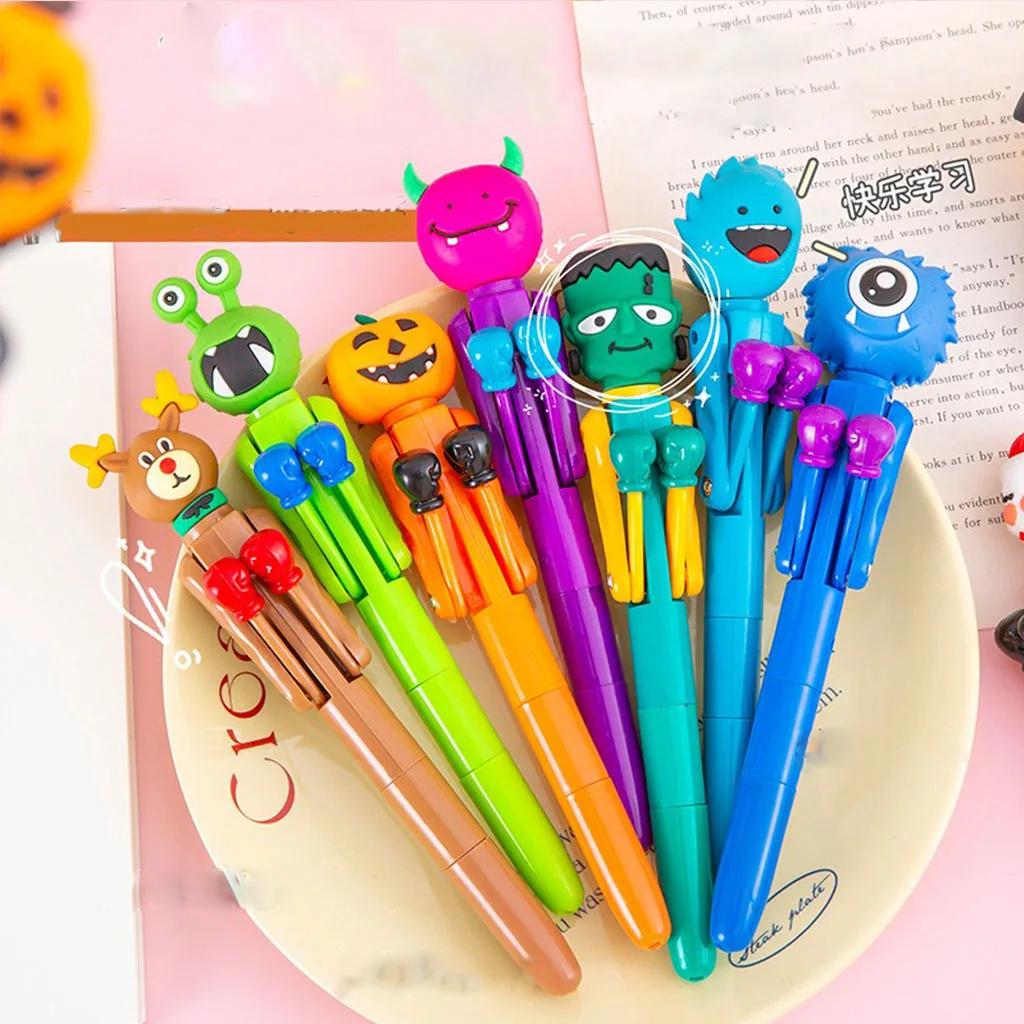Funny Boxing Pumpkin Ballpoint Pen Halloween Gifts For Kids Pumpkin Devil Xmas Santa Snowman Pen Happy Halloween Party Favors