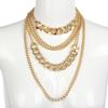 Vintage Hip Hop Jewelry Collar Statement Thick Curb Chain Multi-layer Punk Choker Pendant Necklace