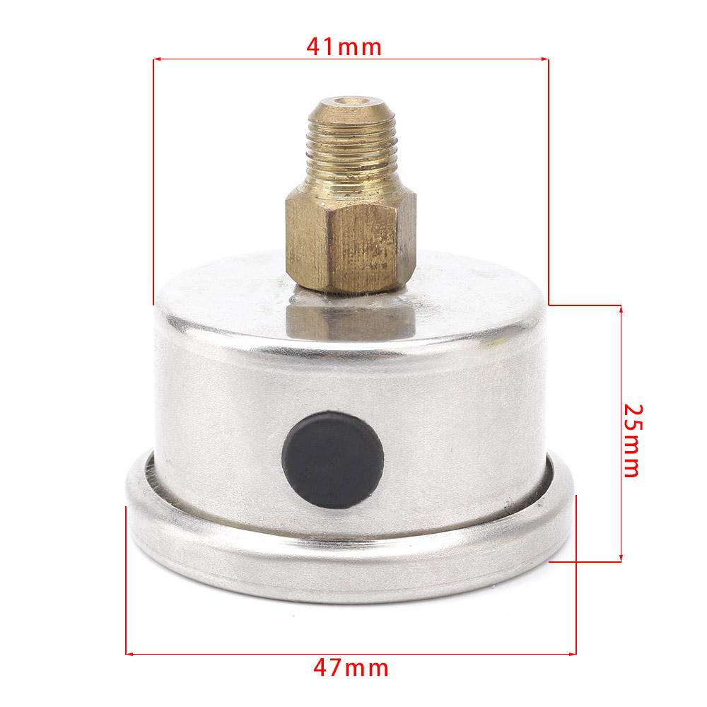 YOMI Fuel Pressure Gauge Liquid 0-160 Psi Oil Press Gauge Fuel Gauge White Face Universal 1/8 NPT YC100917