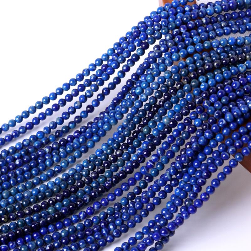 Afghanischer Lapislazuli Reisperlen, 3mm, Halbfertiger Strang für DIY Schmuck