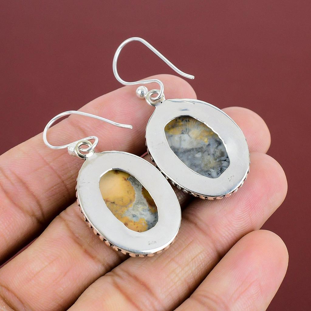 Maligano Jasper Earring Vintage Earrings Awesome Gemstone Jewelry 925 Sterling Silver Earring Handmade Earring Silver Jewelry Gifts For Mom