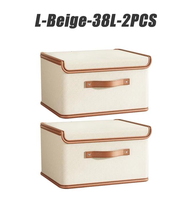 Storage Box with Lid Large Capacity Collapsible Clothing Trousers Storage Box Moisture-proof Dustproof Storage Box Home Supplies
