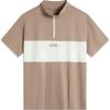 Li Ning Sports Trend Series Color Block Letter Comfortable Breathable Loose Short Sleeve Polo Shirt Unisex Polo Shirts Cocoa-Brown APLU081-2