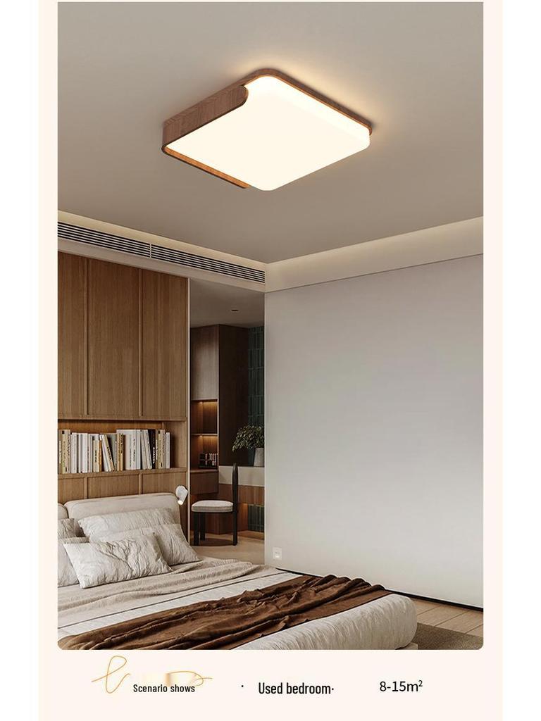 Mid-Century Style Walnut Cloud Ceiling Light - Full Spectrum, Eye Protection, Warm & Romantic Lighting for Living Room or Master Bedroom