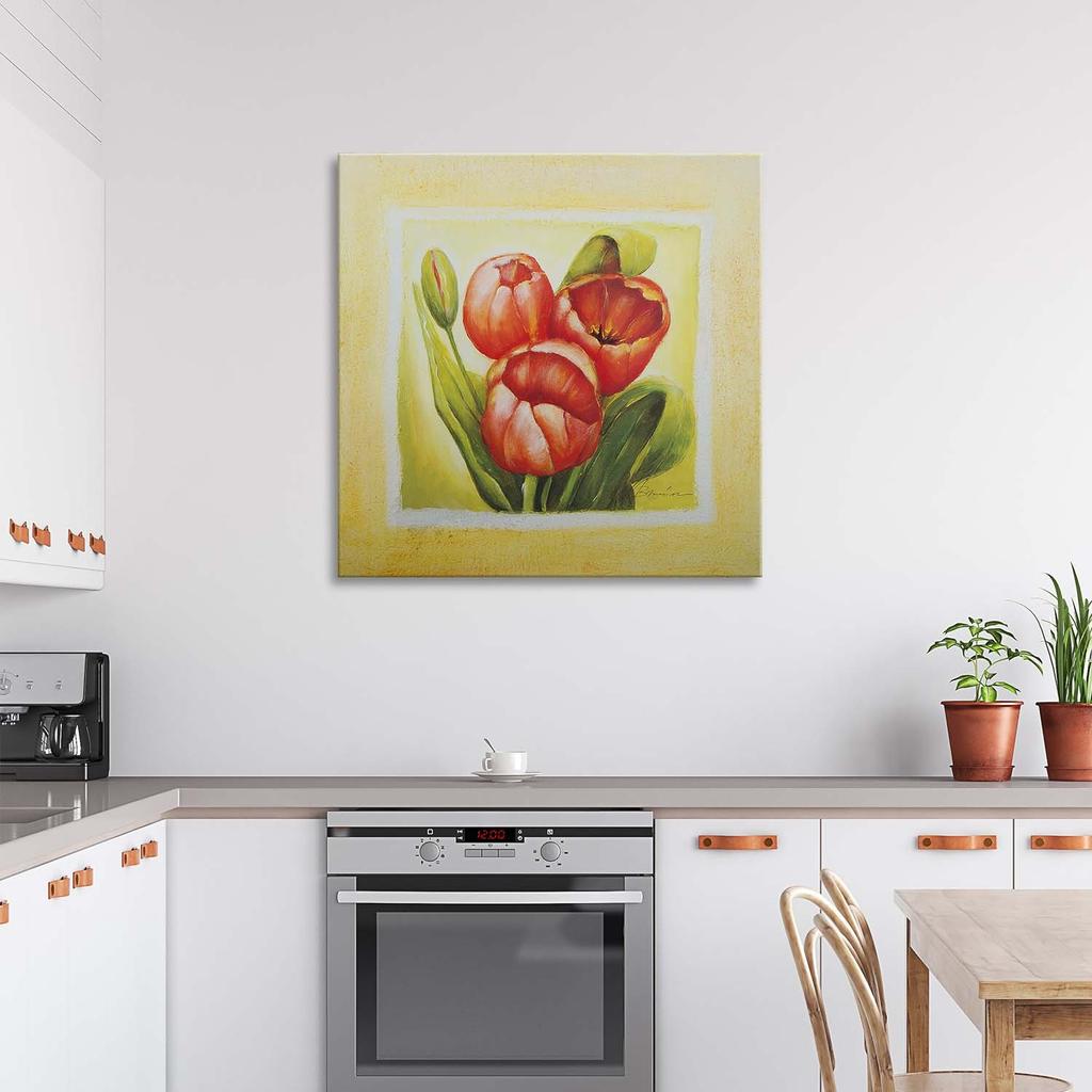 Canvas print Red Tulips Flowers