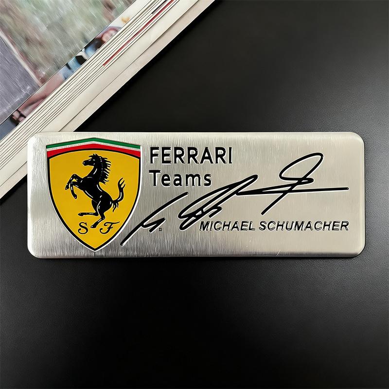 Adesivi Emblema Auto in Lega di Alluminio 3D Decalcomania Modifica Badge per Ferrari F430 Stradale 458 488 599 612 FF F12 Accessori Auto