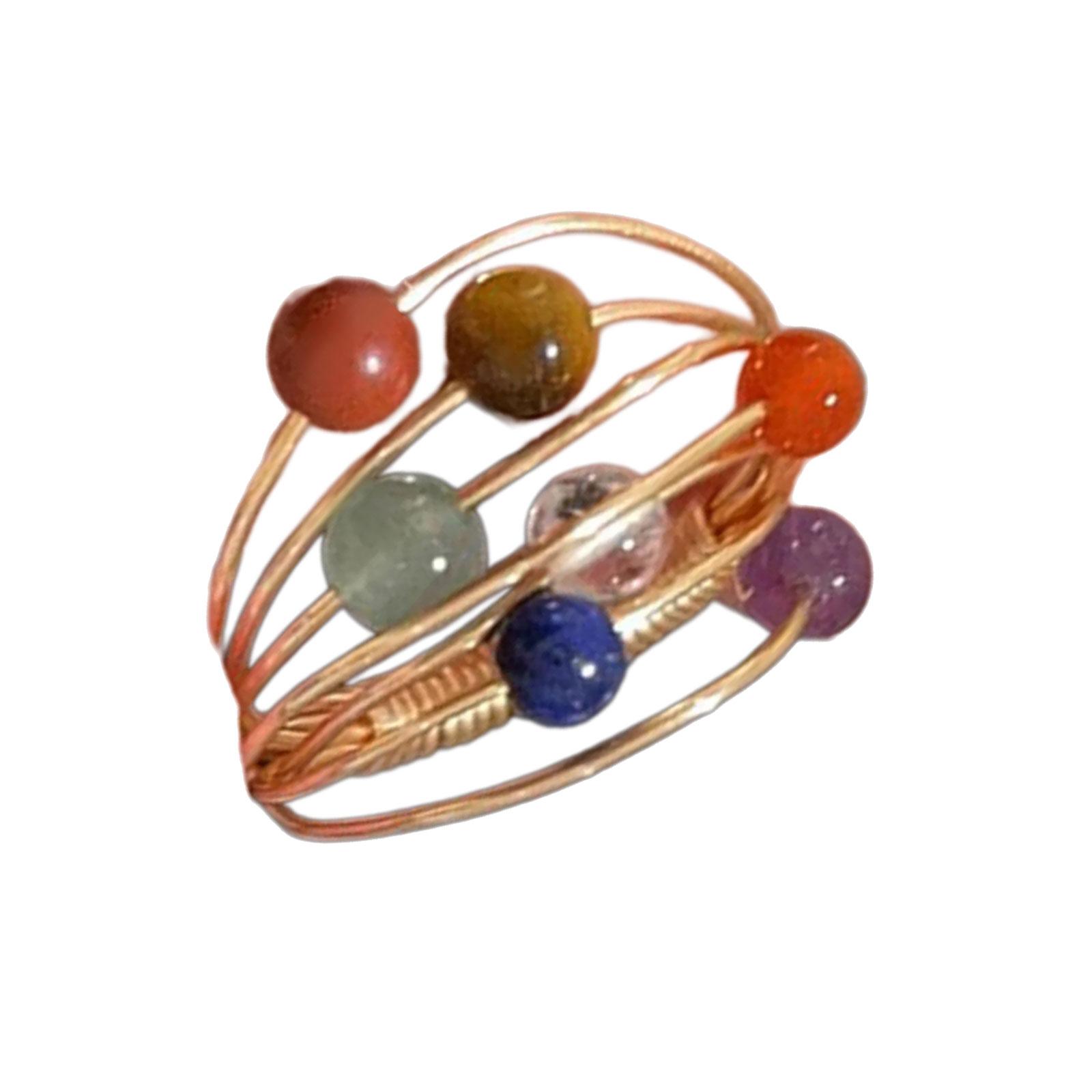 

Unique Finger Rings Adjustable Rings Beads Rings Opening Rings Stylish Finger Rings Eye Catching Finger Jewelry 3