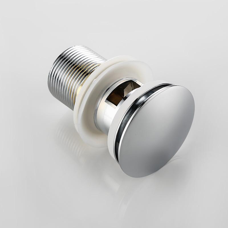 Bagnolux Polished Silver Bathroom Basin Drainer Short Round Pop-Up Durable  Easy To Clean Hotel Sink Drainer