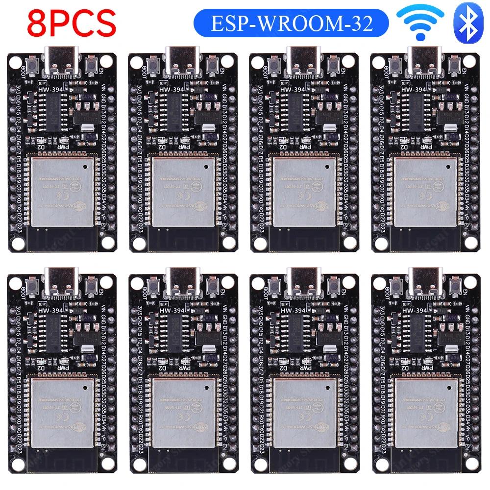 1-10PCS ESP32 WROOM-32 Development Board TYPE-C CH340C/ CP2102 Micro Modules WiFi+BT Ultra-Low Power Dual Core Wireless Modules