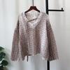 Autumn and Winter New Color Dot Design Knitted Sweater Top Soft Waxy Sequins Loose and Thin Sweater Pullover Women's Clothing