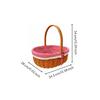 Imitation Rattan Produce Basket Handwoven Look Oval Portable for Kitchen Storage,