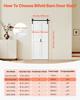Bifold Barn Door, 914 x 2134 mm, MDF Bi-Fold Sliding Closet Doors, Hardware Kit Included, H-Frame Space-Saving Design, Need to Assemble, for Bedroom,