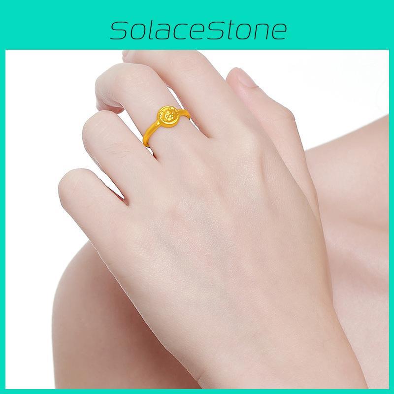 Whimsical Gold-plated Brass Tiger Ring Captivating Cartoon Style For Unique Gift Giving