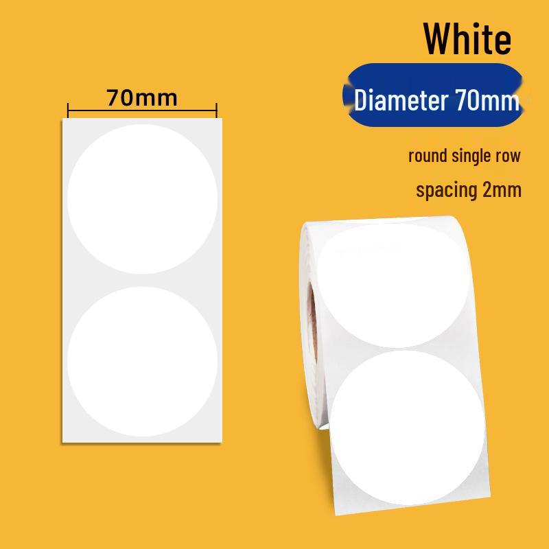 

Папір для самоклеючих етикеток зі штрих-кодом з кольоровим покриттям - Круглі наліпки різних розмірів