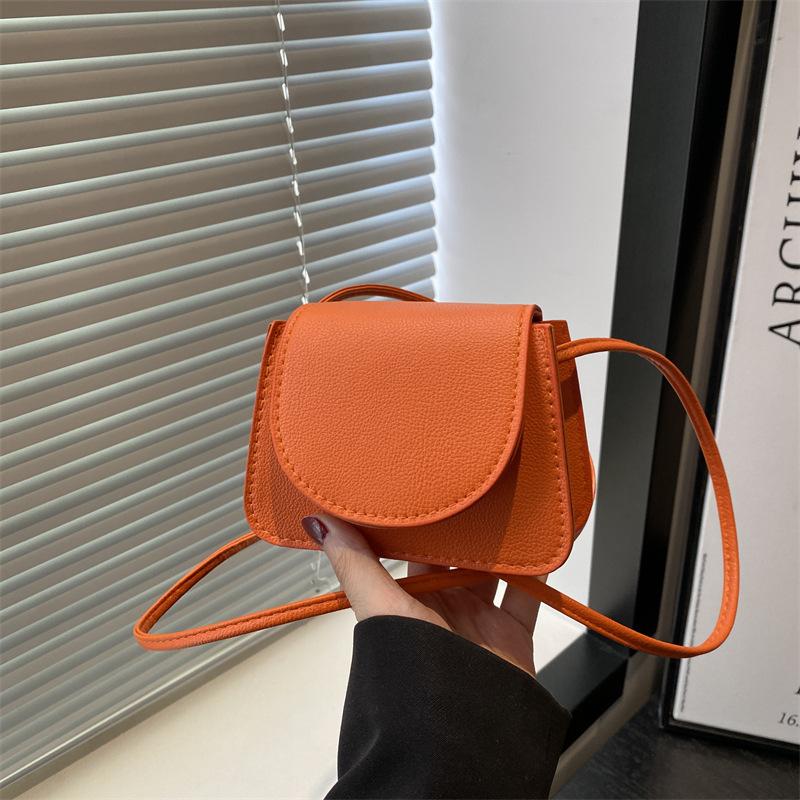 

Повседневная универсальная легкая однотонная женская сумка через плечо простая и портативная мини-квадратная сумка сумка для помады сумка-мессенджер оранжевый