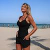 Costume da bagno bikini due pezzi da donna in stile europeo con tasche