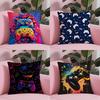 Hot Colorful Game Gamepad Pillow Case Soft Plush Fabric Double-Sided Printed Cushion Cover Warm Winter Sofa Pillow Case