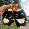 Kawaii Černé Kotě Pískací Plyšové Klíčenky Roztomilý Kočičí Přívěsek na Tašku Ozdoba na Batoh Kreslené Plyšové Zvířátko Dekorace Dárky