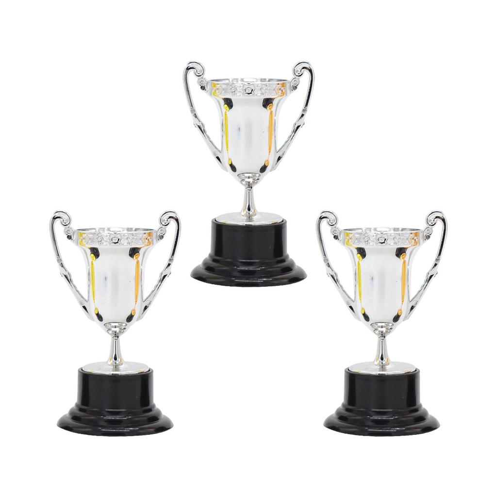3x Kids Mini Trophies Mini Award Trophy Cups, Decorative Ornaments for Sports Tournament