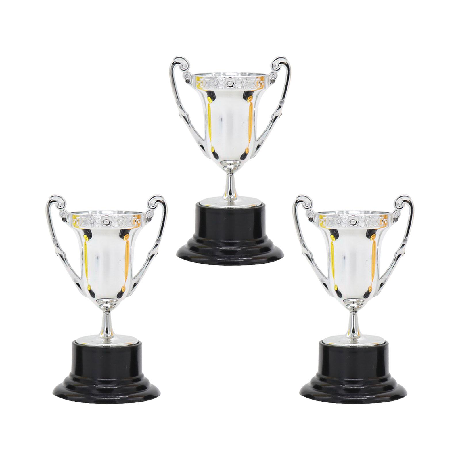 

3x Kids Mini Trophies Mini Award Trophy Cups, Decorative Ornaments for Sports Tournament