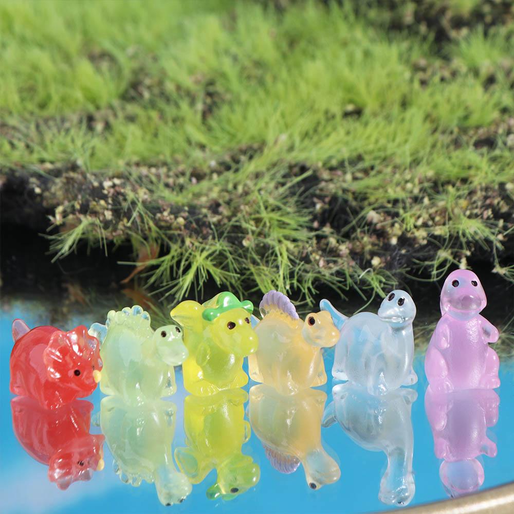 

Resin Crafts Mini Dinosaur Ornaments DIY Micro Landscape Decoration Garden оранжевый