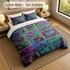 Floral Garden Theme Personalized 3Pcs Bedding Set Custom Text & Name 1 Sheet 2 Pillowcases Household Bedding 1pc