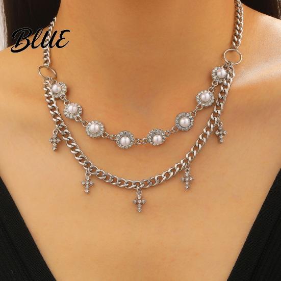 Mixed Match Jewelry Set 3Pcs/Set Women Rhinestones Inlaid Imitation Pearls