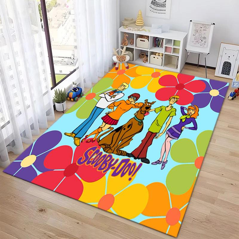Halloween Cartoon Comedy Adventure Movie Scooby-Doo Carpet Is Suitable for Living Room and Bedroom Doormats Office Balcony Decorative Carpet V8