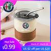 For Stainless Steel Cup Coffee Mug Camping Beer Mug 300ml Bottles For Alfa Romeo Giulia Giulietta 159 Brera 4C TZ3 Du