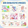 YPLUS Watercolor Painting Book for Toddlers Reusable Watercolor Paper Includes Brush Painting and Craft Gift Unicorn (Ages 3+) - - - -
