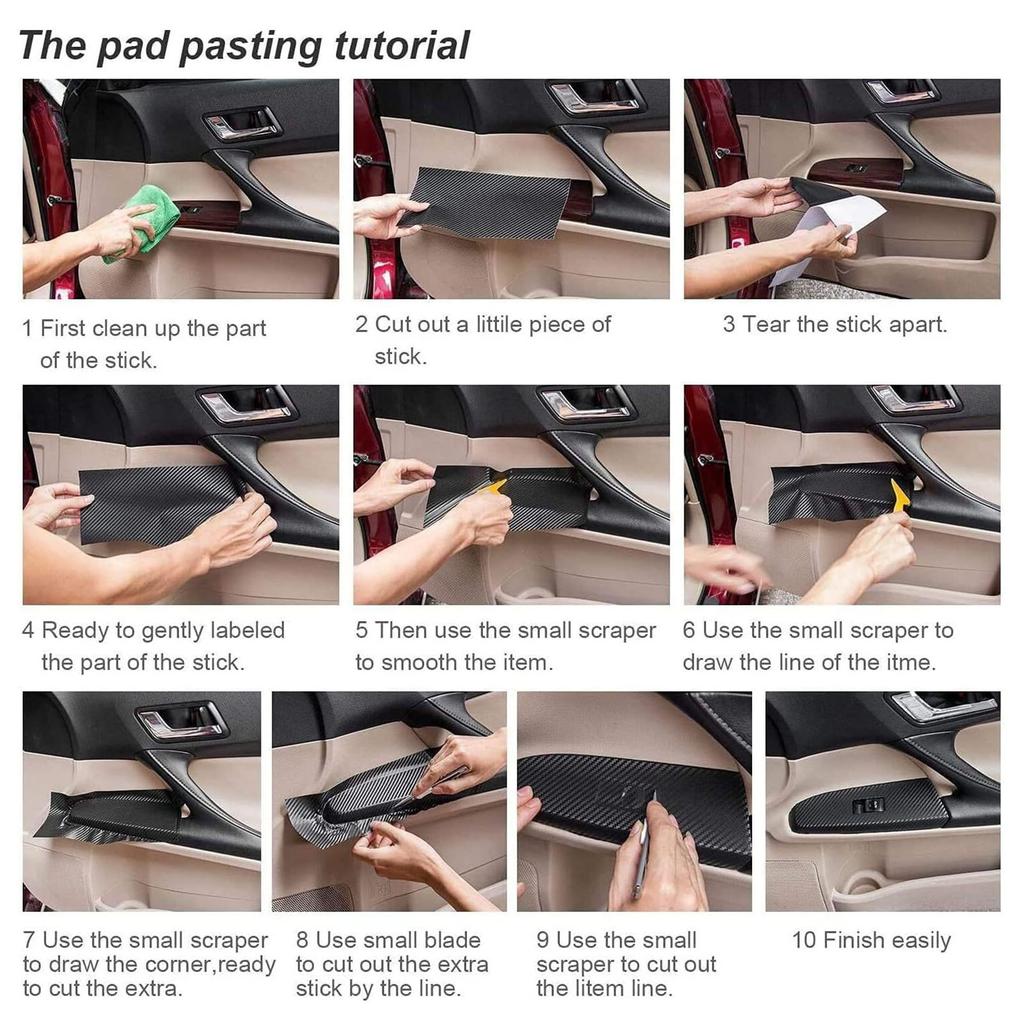 PET Hex-Carbon Fiiber Car Wrap Film,Self-Adhesive DIY Auto Exterior Interior Decor Film Sticker,Car Modification Wrap Sticker